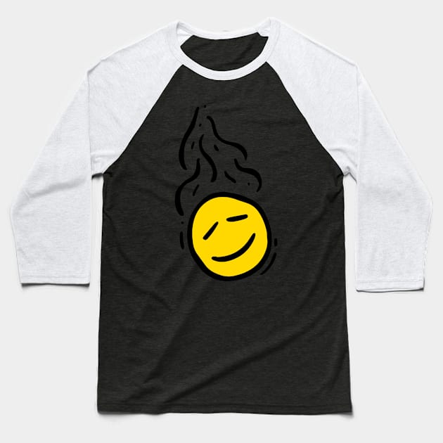 Smiley Face Baseball T-Shirt by VANDERVISUALS